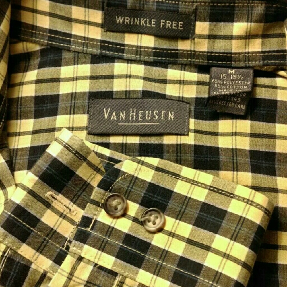 Van Heusen Mens Sz M LS Dress Shirt